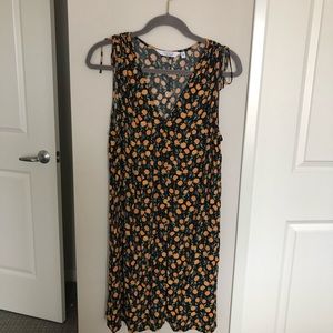 & Other Stories Orange Print Shift Dress